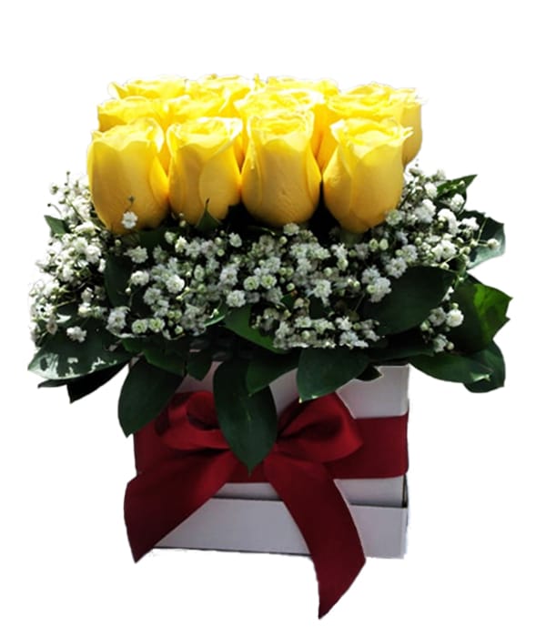 Caja-de-Rosas-Amarilla-Flores-Bucaramanga