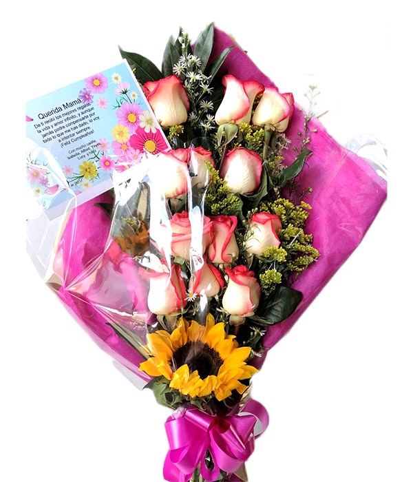 12-Rosas-y-un-girasol-Flores-Bucaramanga2